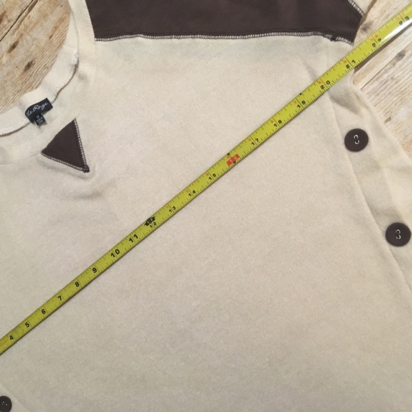 Cream and brown soft & suede sweater - Picture 3 of 8